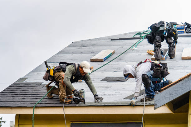 Professional Gutter Installation technician working in Prairie du Sac, WI